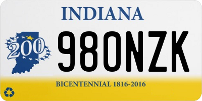 IN license plate 980NZK