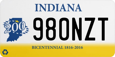 IN license plate 980NZT