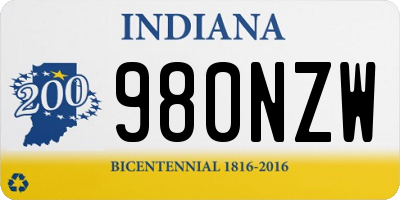 IN license plate 980NZW
