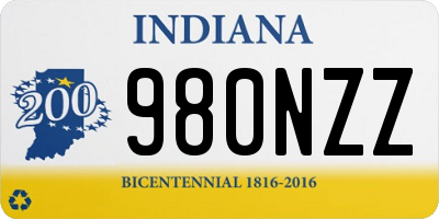 IN license plate 980NZZ