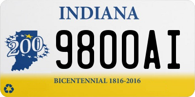 IN license plate 980OAI