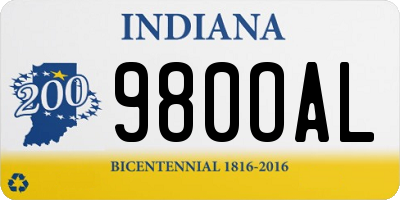 IN license plate 980OAL