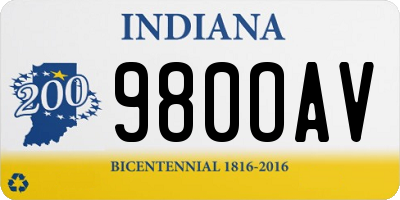 IN license plate 980OAV