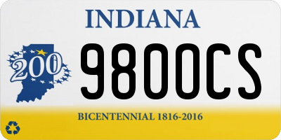 IN license plate 980OCS