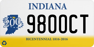 IN license plate 980OCT