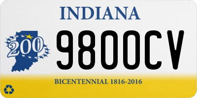 IN license plate 980OCV
