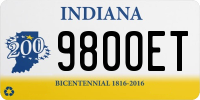 IN license plate 980OET