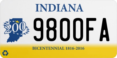 IN license plate 980OFA