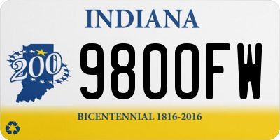 IN license plate 980OFW