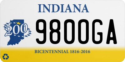 IN license plate 980OGA