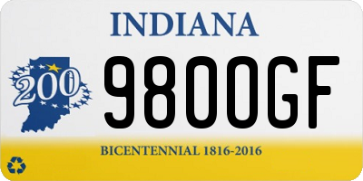 IN license plate 980OGF