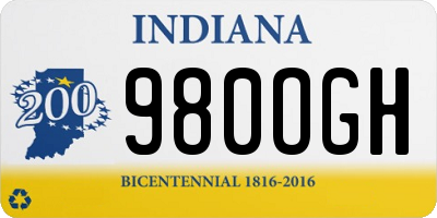 IN license plate 980OGH