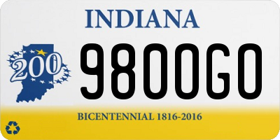 IN license plate 980OGO