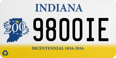 IN license plate 980OIE