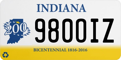 IN license plate 980OIZ