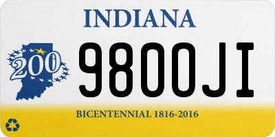 IN license plate 980OJI
