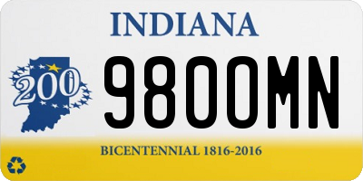 IN license plate 980OMN