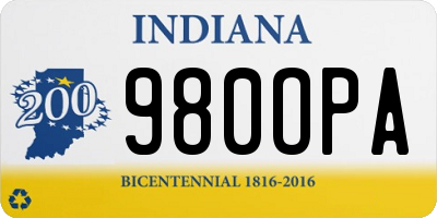 IN license plate 980OPA