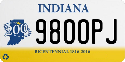 IN license plate 980OPJ