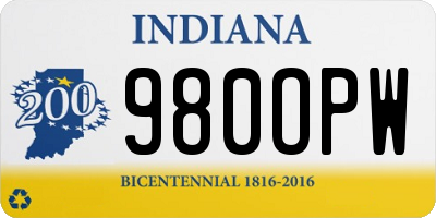 IN license plate 980OPW