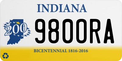 IN license plate 980ORA