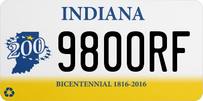IN license plate 980ORF