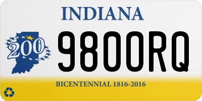 IN license plate 980ORQ