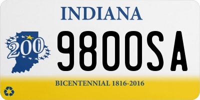 IN license plate 980OSA