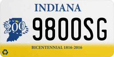 IN license plate 980OSG