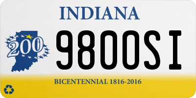 IN license plate 980OSI