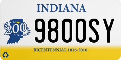 IN license plate 980OSY