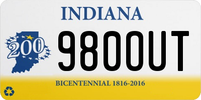 IN license plate 980OUT