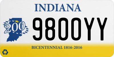 IN license plate 980OYY