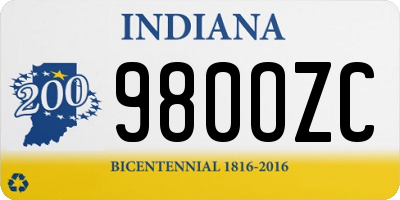 IN license plate 980OZC