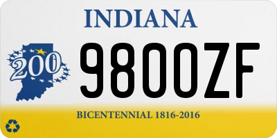 IN license plate 980OZF