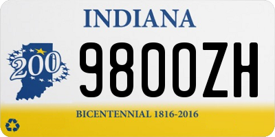 IN license plate 980OZH