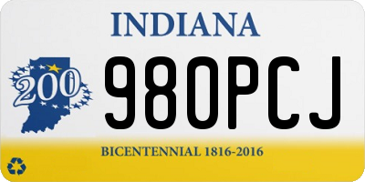 IN license plate 980PCJ