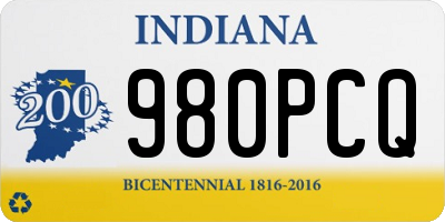 IN license plate 980PCQ