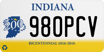IN license plate 980PCV