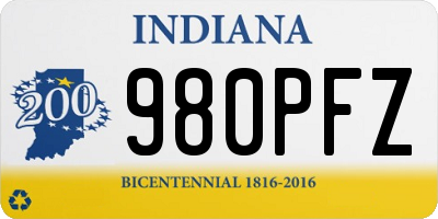 IN license plate 980PFZ