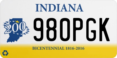 IN license plate 980PGK