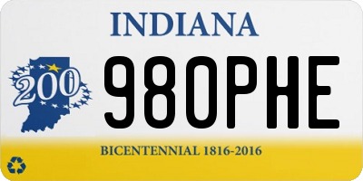 IN license plate 980PHE