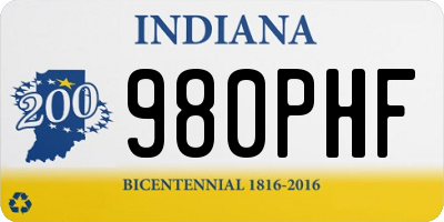 IN license plate 980PHF