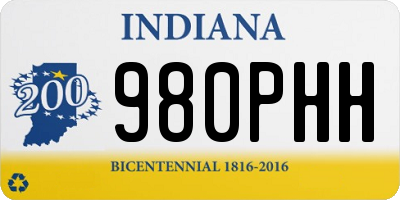 IN license plate 980PHH