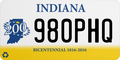 IN license plate 980PHQ