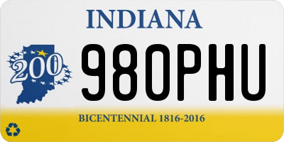 IN license plate 980PHU