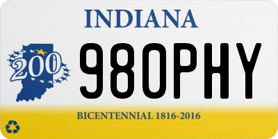 IN license plate 980PHY