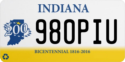 IN license plate 980PIU