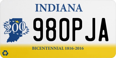IN license plate 980PJA
