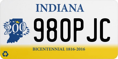 IN license plate 980PJC